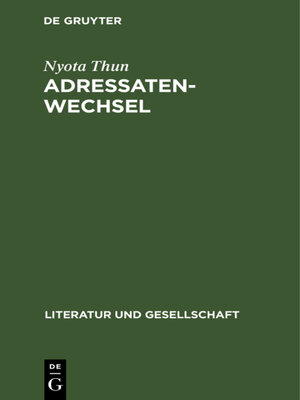 cover image of Adressatenwechsel
